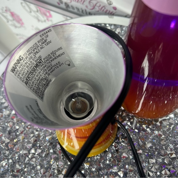 The original lava lamp purple orange camouflage light lamp jelly cool y2k room - Picture 6 of 7